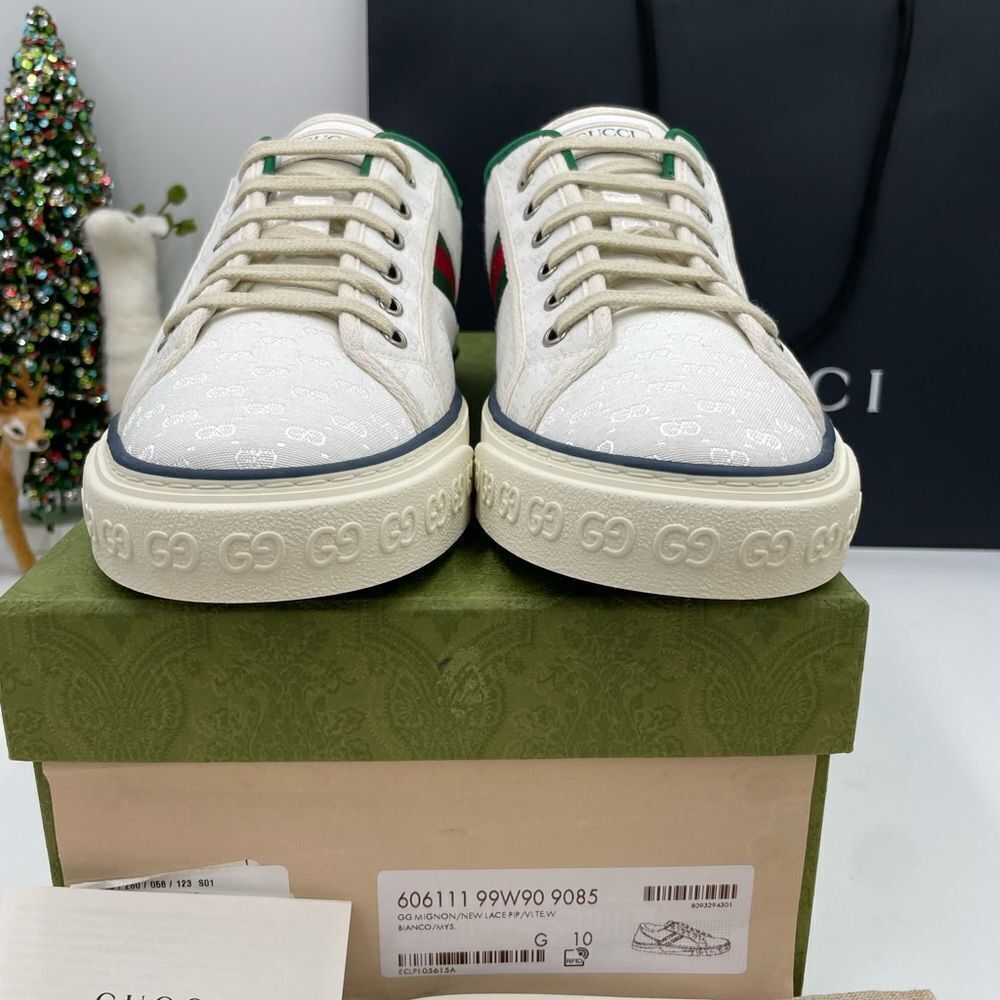 Men’s Gucci tennis 1977 low top mini GG sneakers size 10 made in Italy - Picture 4 of 7
